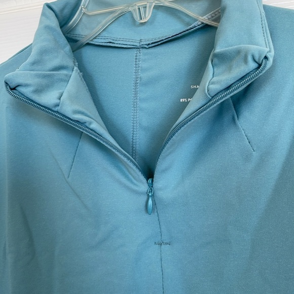 NEW! Shadow Sport Fitted Mock-Neck Zip Front Athletic Jacket, Lt Blue. M, XL - Picture 13 of 14